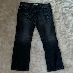 Men's Straight-Leg Dark Blue Jeans